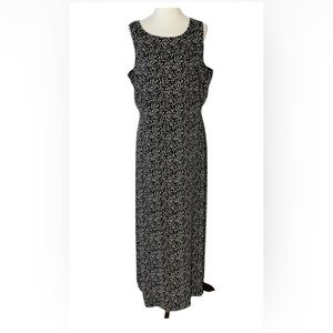VINTAGE 90s CASUAL CORNER ANNEX Floral Midi Maxi Dress‎ Size 14 Large Sleeveless